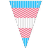 Flag "Funky Boho Stripe Abstrakt Transgender Pride Wimpelkette (Zweite Fahne)