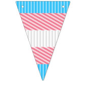 Flag "Funky Boho Stripe Abstrakt Transgender Pride Wimpelkette (Erste Fahne)