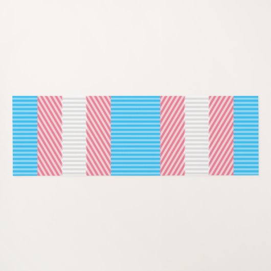 Flag "Funky Boho Stripe Abstrakt Transgender Pride Yogamatte (Rückseite (Horizontal))