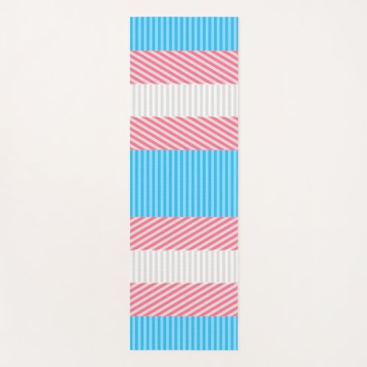 Flag "Funky Boho Stripe Abstrakt Transgender Pride Yogamatte (Vorderseite)