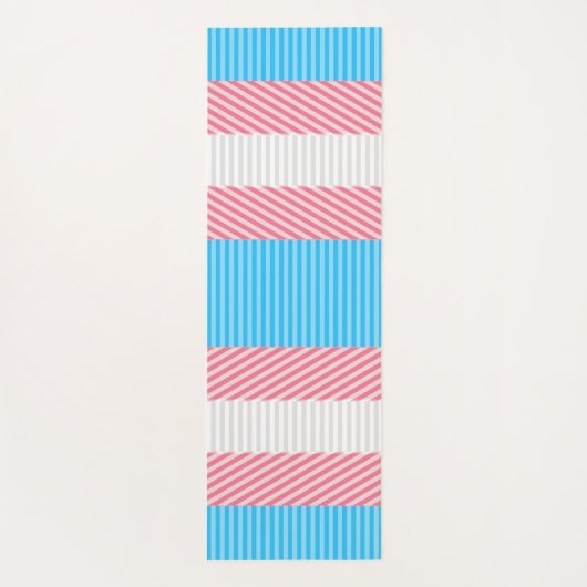 Flag "Funky Boho Stripe Abstrakt Transgender Pride Yogamatte (Rückseite)