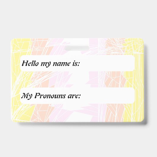 Flag "Funky Customizable Pangender Pride" Ausweis (Vorderseite)