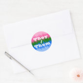 Flag Funky Customizable Pronoun Omniromantic Prila Runder Aufkleber (Umschlag)