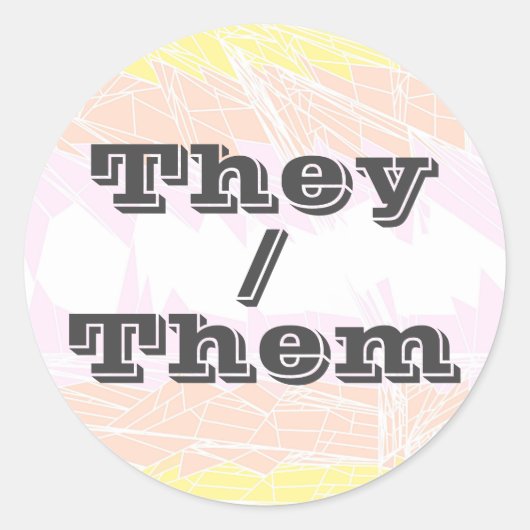 Flag "Funky Customizable Pronoun Pangender Prilag" Runder Aufkleber (Vorderseite)