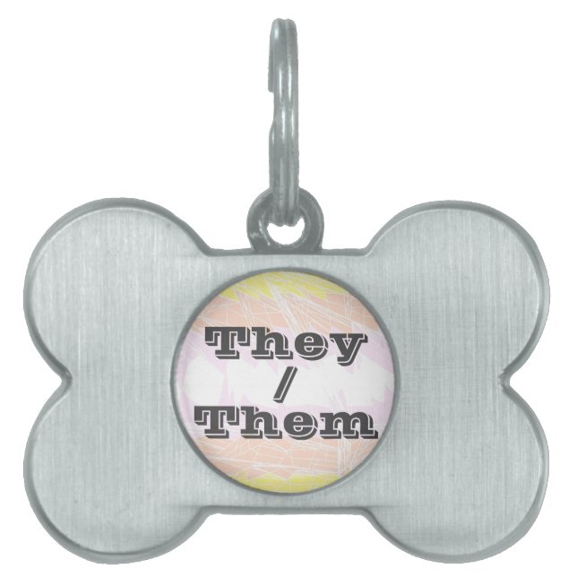 Flag "Funky Customizable Pronoun Pangender Prilag" Tiermarke (Vorderseite)