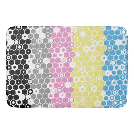 Flag "Funky Geometric Mod Abstrakt Polygender Pril Badematte (Vorderseite)