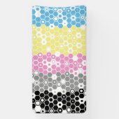 Flag "Funky Geometric Mod Abstrakt Polygender Pril Banner (Vertikal)