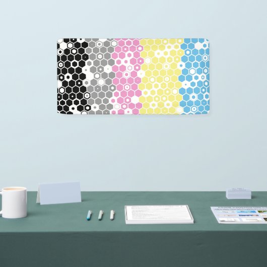 Flag "Funky Geometric Mod Abstrakt Polygender Pril Banner (Messe)