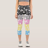 Flag "Funky Geometric Mod Abstrakt Polygender Pril Capri Leggings (Vorderseite)