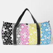 Flag "Funky Geometric Mod Abstrakt Polygender Pril Duffle Bag (Rückseite)