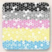 Flag "Funky Geometric Mod Abstrakt Polygender Pril Getränkeuntersetzer (Vorderseite)