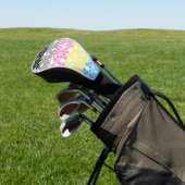 Flag "Funky Geometric Mod Abstrakt Polygender Pril Golf Headcover (In SItu)