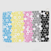 Flag "Funky Geometric Mod Abstrakt Polygender Pril Golfhandtuch (Horizontal)