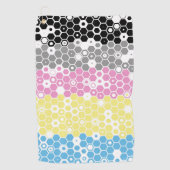 Flag "Funky Geometric Mod Abstrakt Polygender Pril Golfhandtuch (Vorderseite)