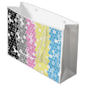 Flag "Funky Geometric Mod Abstrakt Polygender Pril Große Geschenktüte (Vorderseite Schrägansicht)