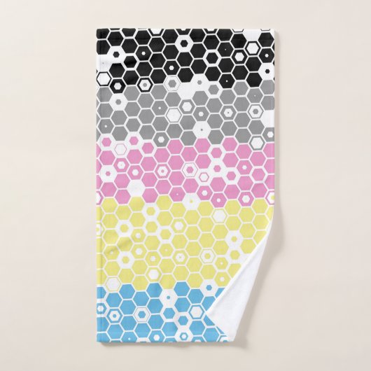 Flag "Funky Geometric Mod Abstrakt Polygender Pril Handtuch (Handtuch)