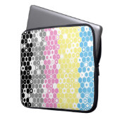 Flag "Funky Geometric Mod Abstrakt Polygender Pril Laptopschutzhülle (Vorderseite Links)