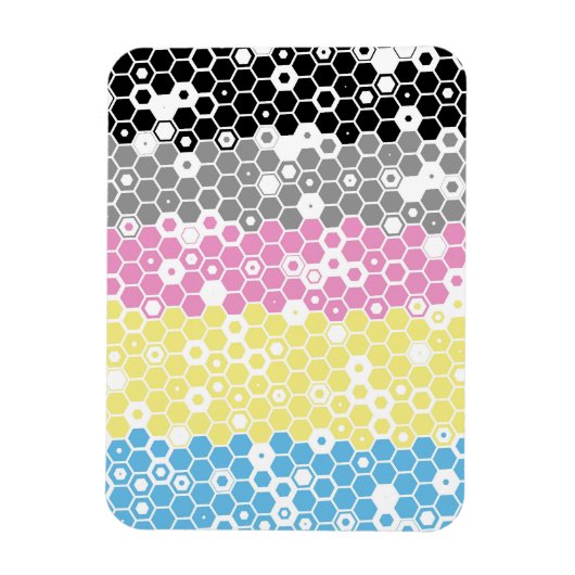 Flag "Funky Geometric Mod Abstrakt Polygender Pril Magnet (Vertikal)