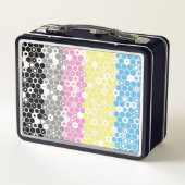 Flag "Funky Geometric Mod Abstrakt Polygender Pril Metall Brotdose (Rückseite)
