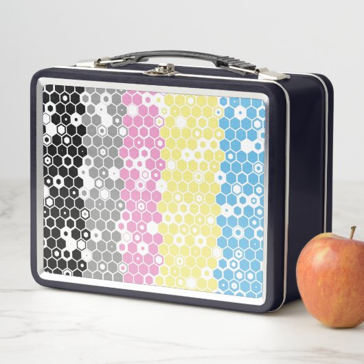 Flag "Funky Geometric Mod Abstrakt Polygender Pril Metall Brotdose (Beispiel)