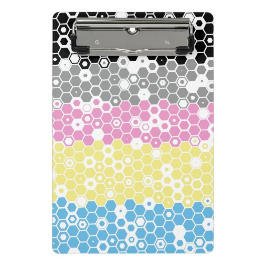 Flag "Funky Geometric Mod Abstrakt Polygender Pril Mini Klemmbrett (Vorderseite)