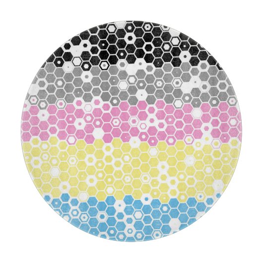 Flag "Funky Geometric Mod Abstrakt Polygender Pril Schneidebrett (Vorderseite)