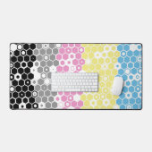 Flag "Funky Geometric Mod Abstrakt Polygender Pril Schreibtischunterlage (Tastatur & Maus)
