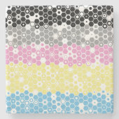 Flag "Funky Geometric Mod Abstrakt Polygender Pril Steinuntersetzer (Vorderseite)