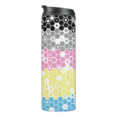Flag "Funky Geometric Mod Abstrakt Polygender Pril Thermosbecher (Nach rechts gedreht)