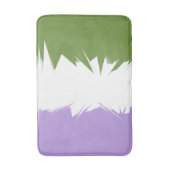Flag Funky Spiky ZigZag Abstrakt Genderqueer Pride Badematte (Vorderseite Vertikal)