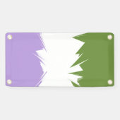 Flag Funky Spiky ZigZag Abstrakt Genderqueer Pride Banner (Horizontal)