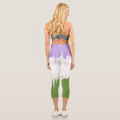 Flag Funky Spiky ZigZag Abstrakt Genderqueer Pride Capri Leggings (Rückseite)