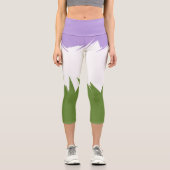 Flag Funky Spiky ZigZag Abstrakt Genderqueer Pride Capri Leggings (Vorderseite)