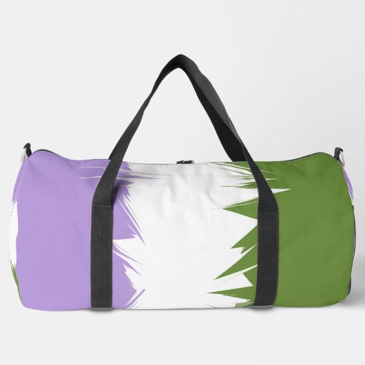 Flag Funky Spiky ZigZag Abstrakt Genderqueer Pride Duffle Bag (Vorderseite)