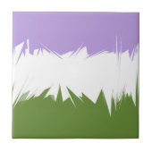 Flag Funky Spiky ZigZag Abstrakt Genderqueer Pride Fliese (Vorderseite)