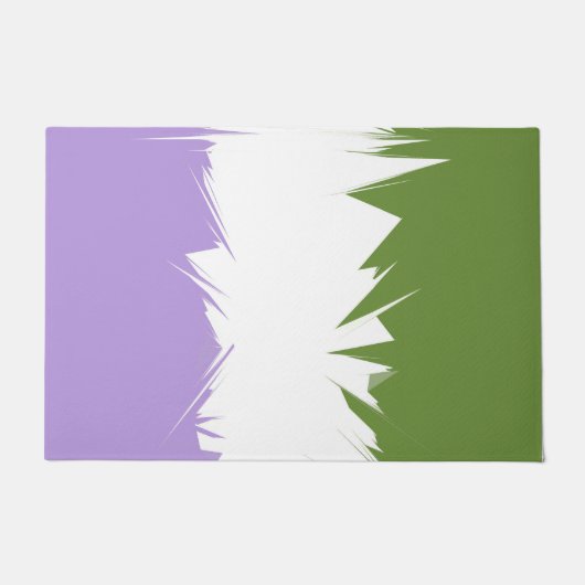 Flag Funky Spiky ZigZag Abstrakt Genderqueer Pride Fußmatte (Vorderseite)