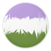 Flag Funky Spiky ZigZag Abstrakt Genderqueer Pride Keramikknauf (Vorderseite)