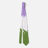 Flag Funky Spiky ZigZag Abstrakt Genderqueer Pride Krawatte (Rückseite)