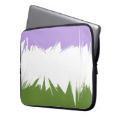 Flag Funky Spiky ZigZag Abstrakt Genderqueer Pride Laptopschutzhülle (Vorderseite Links)