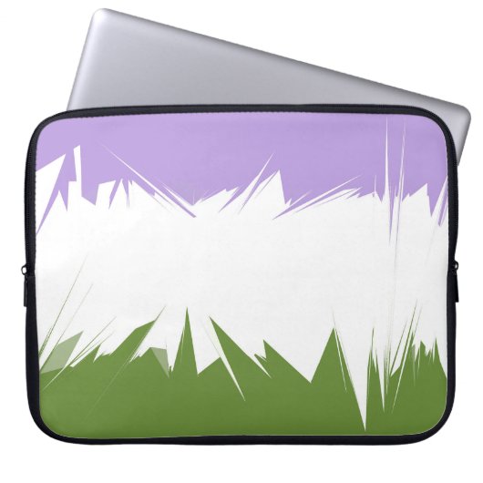 Flag Funky Spiky ZigZag Abstrakt Genderqueer Pride Laptopschutzhülle (Vorderseite)