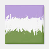 Flag Funky Spiky ZigZag Abstrakt Genderqueer Pride Magnet (Vorne)