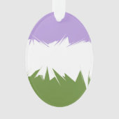 Flag Funky Spiky ZigZag Abstrakt Genderqueer Pride Ornament (Vorderseite)