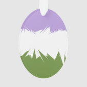 Flag Funky Spiky ZigZag Abstrakt Genderqueer Pride Ornament (Rückseite)