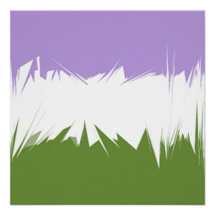 Flag Funky Spiky ZigZag Abstrakt Genderqueer Pride Poster