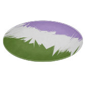 Flag Funky Spiky ZigZag Abstrakt Genderqueer Pride Schneidebrett (Ecke)