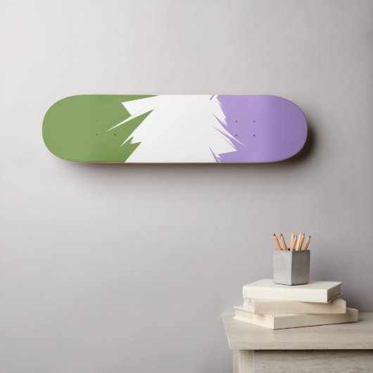 Flag Funky Spiky ZigZag Abstrakt Genderqueer Pride Skateboard (Wandkunst (Horz))
