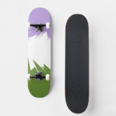 Flag Funky Spiky ZigZag Abstrakt Genderqueer Pride Skateboard (Vorderseite)