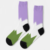 Flag Funky Spiky ZigZag Abstrakt Genderqueer Pride Socken (Linkes Detail)