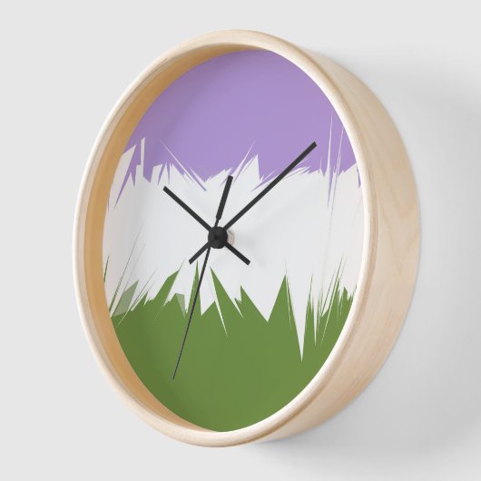 Flag Funky Spiky ZigZag Abstrakt Genderqueer Pride Uhr (Winkel)