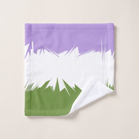 Flag Funky Spiky ZigZag Abstrakt Genderqueer Pride Waschlappen (Waschlappen)
